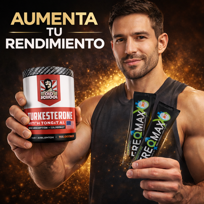 Turkesterone Old School 120 Cápsulas y Llévate 2 Ereqmax Gratis  Fuerza, Energía y Recuperación