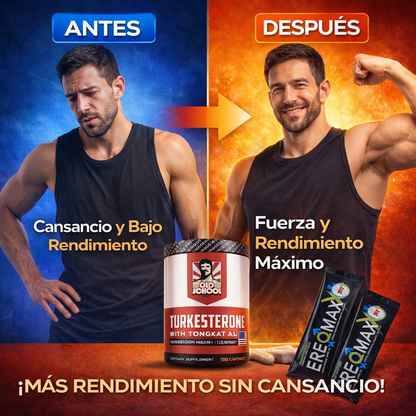 Turkesterone Old School 120 Cápsulas y Llévate 2 Ereqmax Gratis  Fuerza, Energía y Recuperación
