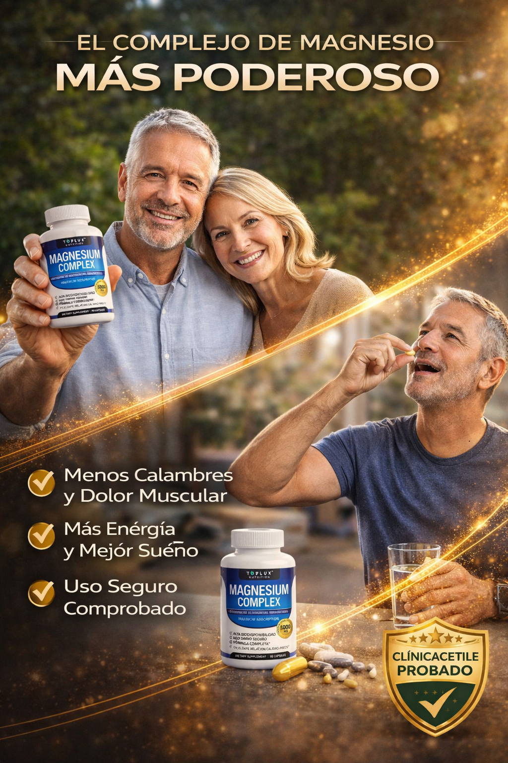 Magnesio Completo 1000mg  8 Tipos Alta Absorción  Más Energía, Mejor Sueño y Menos Calambres  90 Cápsulas